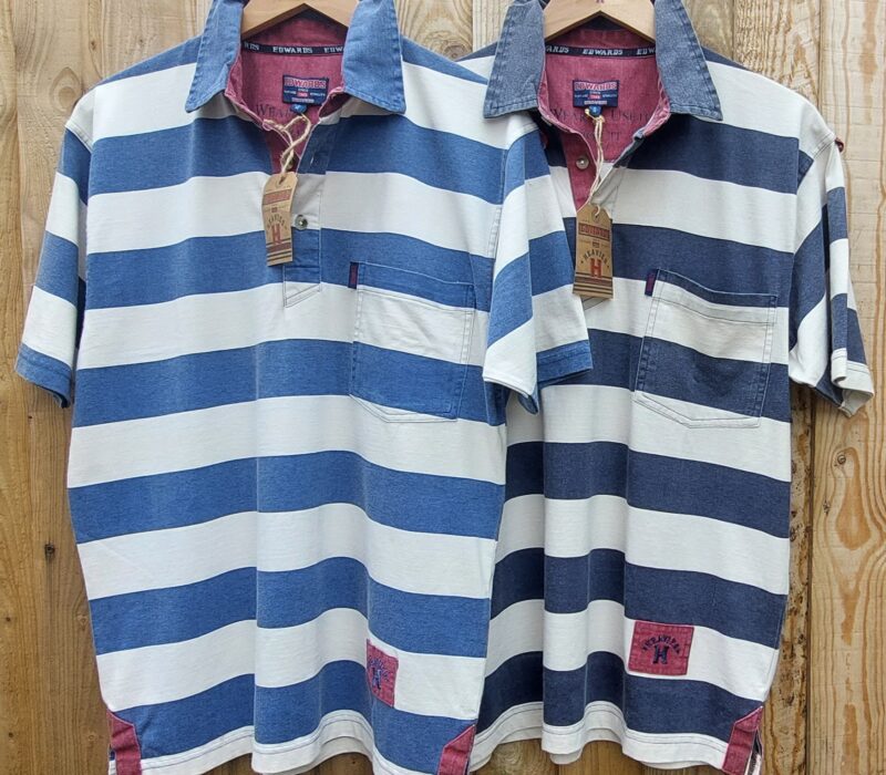 Short Sleeved Stripe Jersey Deck Shirt