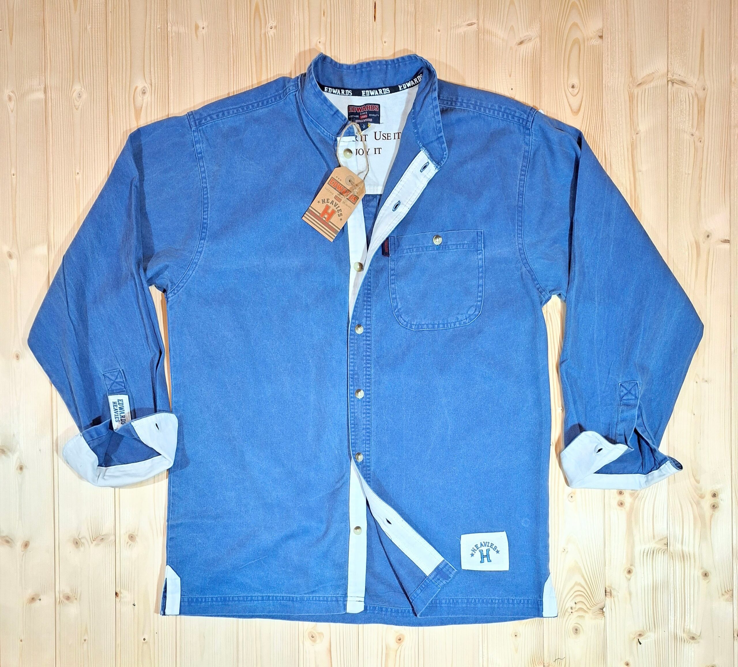 Long Sleeved Cotton Grandad Twill Shirt - Image 6