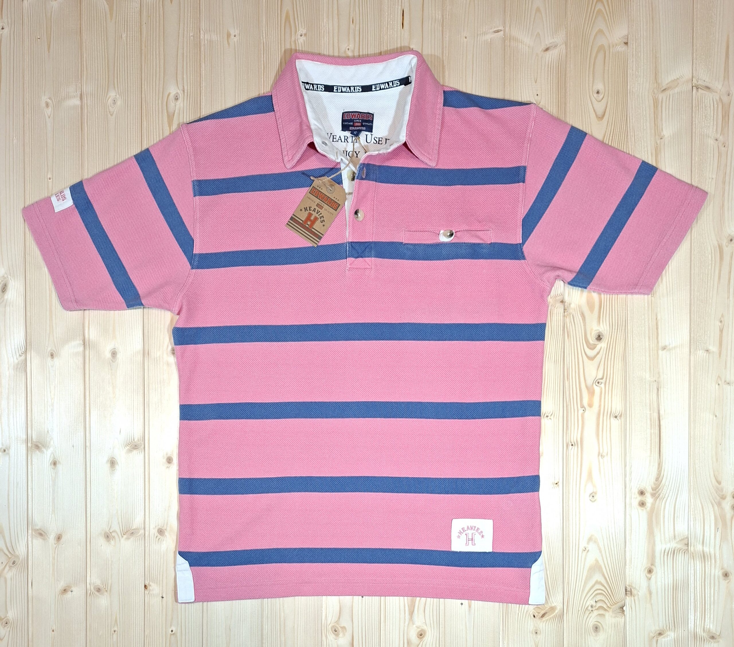 Short Sleeved Striped Piqué Polo with Pocket - Image 7